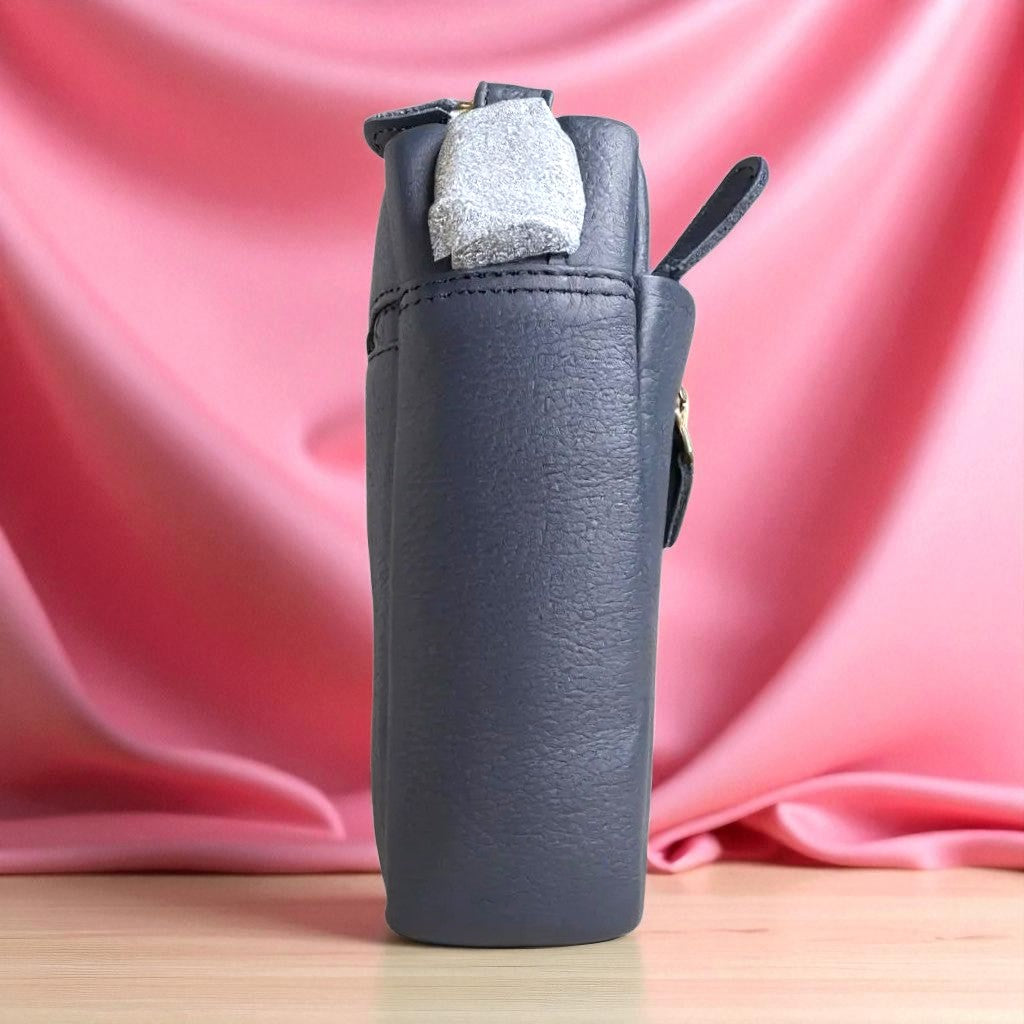 Evorya® Premium Leather Sling Bag – Stone Gray