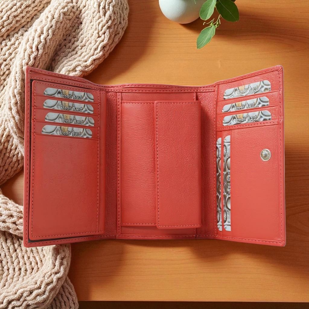 Evorya™ Bright Pinkish Red Women's Wallet