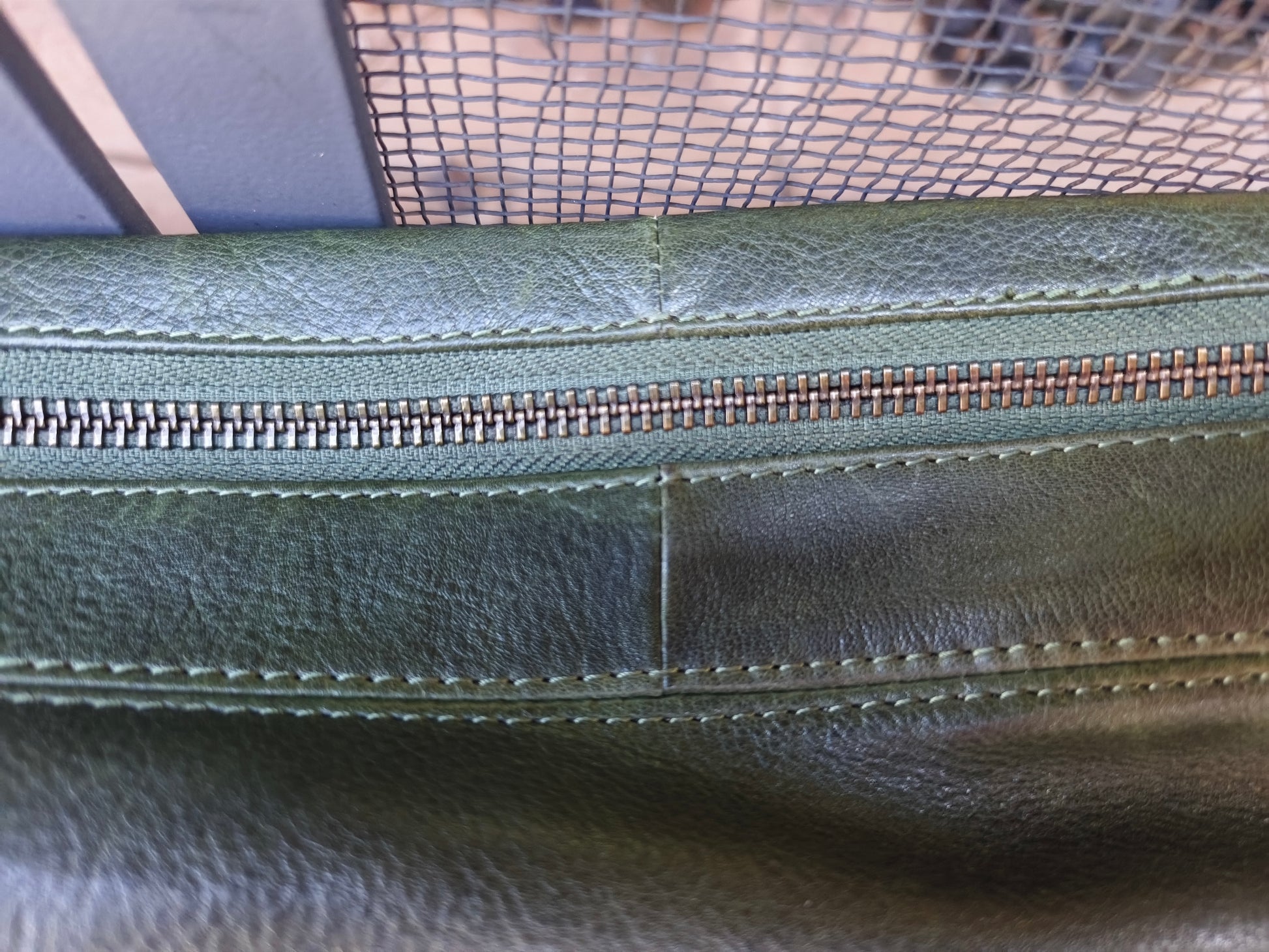 Evorya® Olive Green Genuine Leather Crossbody Bag with Front Buckle